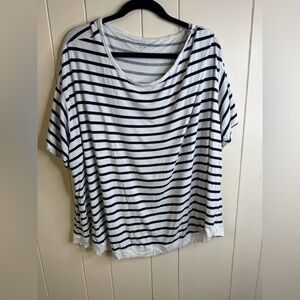 Lane Bryant Short Sleeve Striped Top 22/24